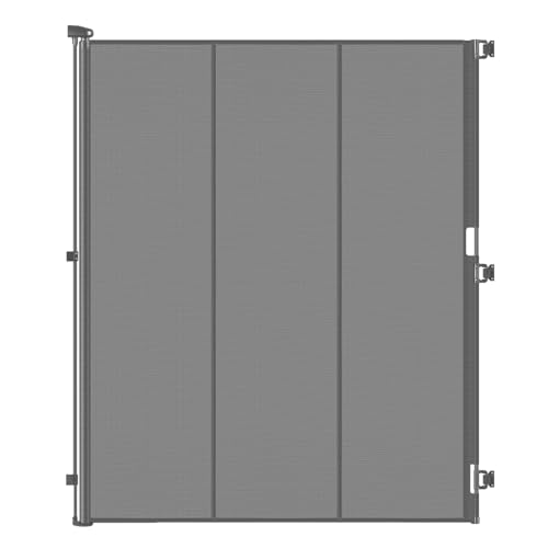 Reinforced 72" Extra Tall Baby Gate for Doorway (Gray / 72" Tall x 55" Wide（ With Reinforced Bar ）)