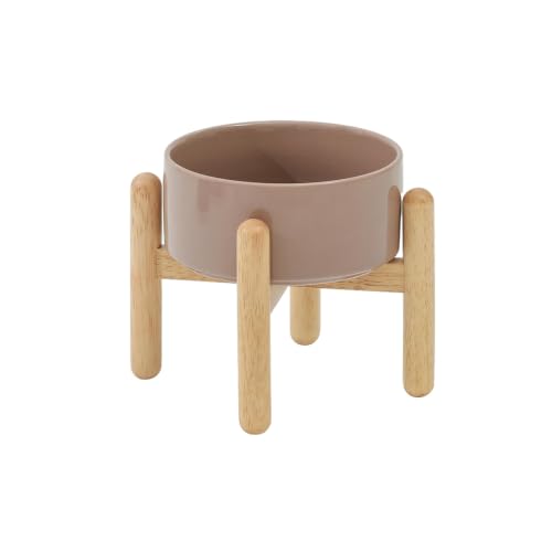 Ceramic Dog Bowls Elevated (Brown Coffee)
