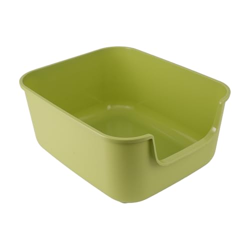 Large Cat Litter Box with High Sides (Green)