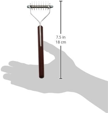 Original Dematting Undercoat Grooming Rake Stripper Tool for Dogs and Cats (8-Blade)