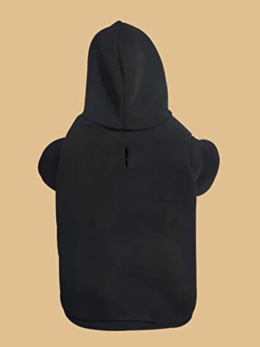 Basic Dog Hoodie Sweatshirt Puppy Sweater Warm Cat Costumes Pet Clothes for Chihuahua Puppy Kitten Small Medium Dogs Black X (X-Large / Black)