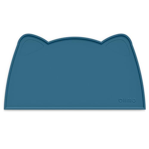 Cat Food Mat Silicone Pet Feeding Mat (20"L x 12"W / Teal)