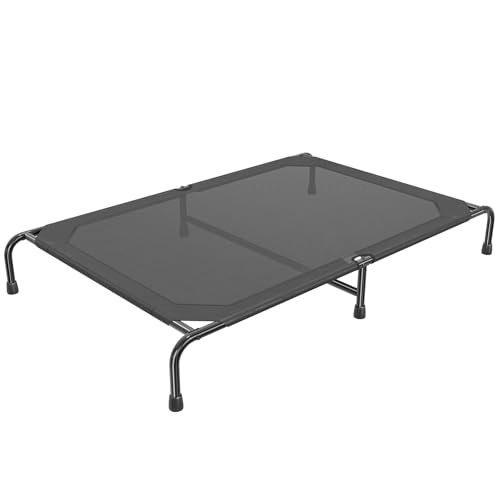Raised Dog Bed for Extra Large Dogs (60.25"L x 37.25"W x 8"Th / Black)