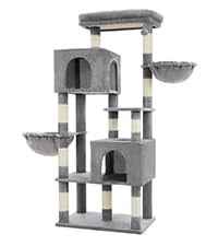 68.1" Cat Tree with Oversized Top Platform & Wide Base HCT059W (Light Gray / 68.1 inch)
