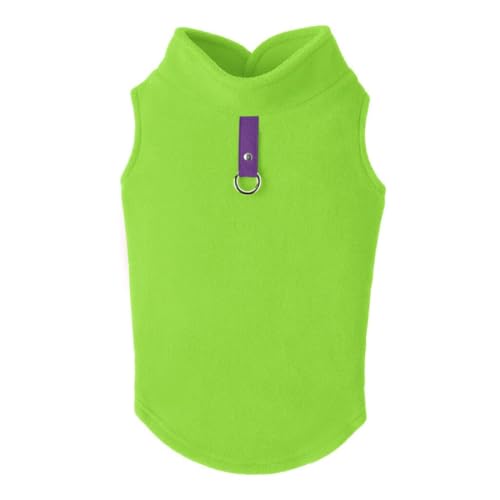 Fleece Vest Dog Sweater (Lime / Small (Around 6-lb))