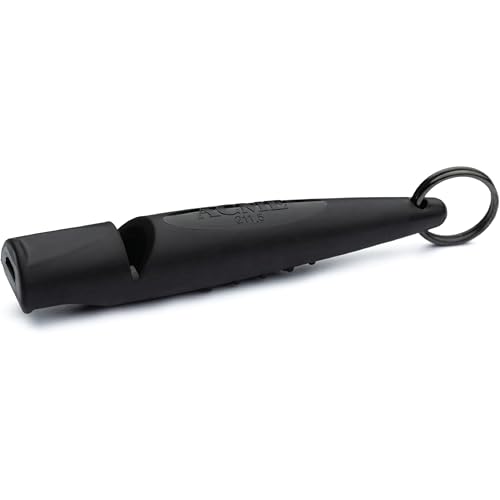 Alpha 211.5 Professional Dog Training Whistle with Enhanced Ergonomic Grip. BPA (Black)
