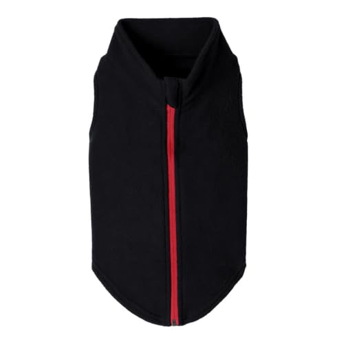 Zip Up Fleece Dog Sweater (2X-Large chest (~25.5") / Black)