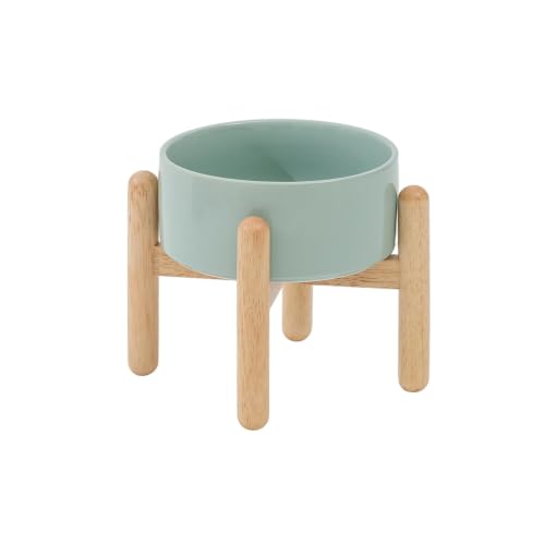 Ceramic Dog Bowls Elevated (Light Green)