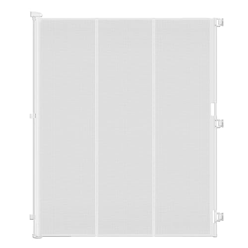 Reinforced 72" Extra Tall Pet Gate for Cat (White / 72" Tall x 55" Wide（ With Reinforced Bar ）)