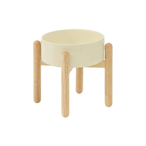 Ceramic Dog Bowls Elevated (Light Yellow)