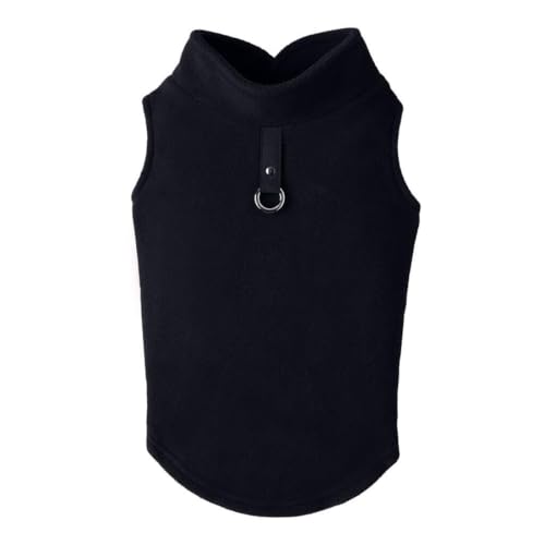 Fleece Vest Dog Sweater (Black / Large (Around 18-lb))