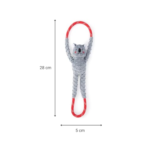 RopeTugz Durable Dog Pull Rope Toy (Koala / 28 x 6 x 3 in)