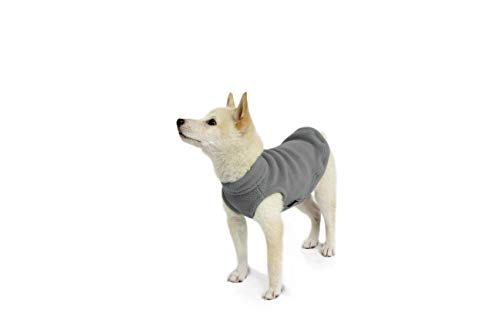 Stretch Fleece Vest Dog Sweater (Small Length (9") / Gray)