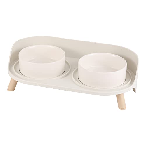 Elevated Dog Bowls Ceramic (White / Small)
