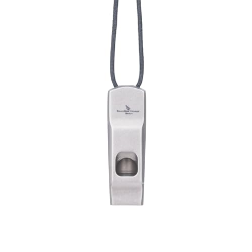 Titanium Whistle Emergency Survival Safety Whistles with Lanyard Loud for Outdoor Camping Hiking Coaches Training Sports Keychain Whistle (1 PCS - Ti9020)