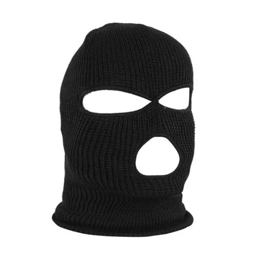Dog Halloween Christmas Costume Ear Muffs Noise Protection Knitted Dogs Ears Warm Hats Dog Robbers & Thieves Mask Funny Pet Cosplay for Medium Large Pets (Black musk)