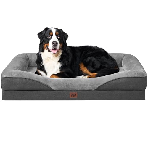 Orthopedic XXL Dog Bed for Large Dog (Grey / 52x41x8)