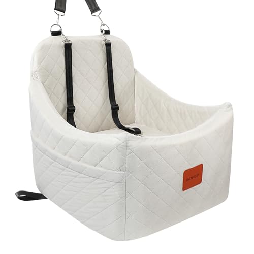 Dog Car Seat for Dogs up to 35lbs (Beige / Medium)
