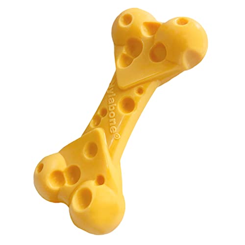 Power Chew Cheese Bone Dog Chew Toy (Cheese 1 Pack / Medium)