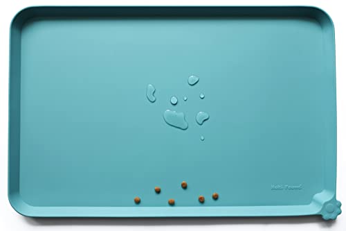 Large Silicone Pet Food Mats (24" x 16" / Glacier)