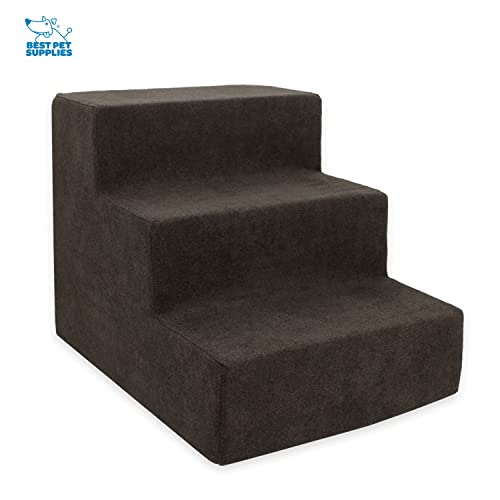 Dog Stairs & Steps (Dark Brown / H: 13.5 Inches)