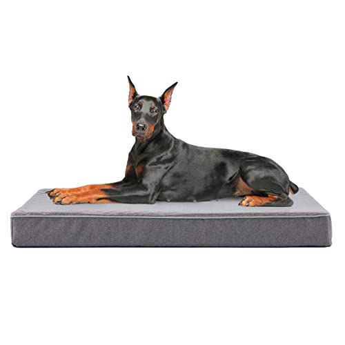 Extra Large Dog Beds (Purple Grey / XXX-Large-50" x 34" x 5")