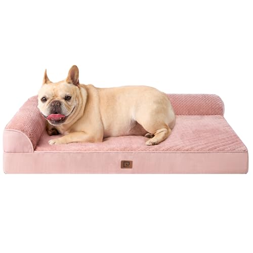 Orthopedic Dog Bed Medium Size Dogs (Pink / 30.0"L x 20.0"W x 6"Th)