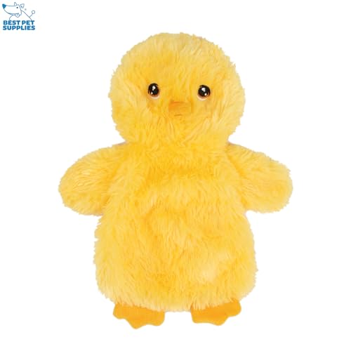 Interactive Squeaky Dog Chew Toy (Crinkle Chicken (Yellow, Pink, Blue) / Large)