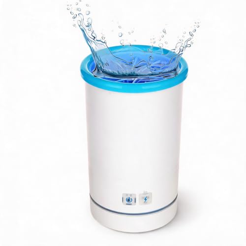 Automatic Dog Washer Cup (S / White Blue)