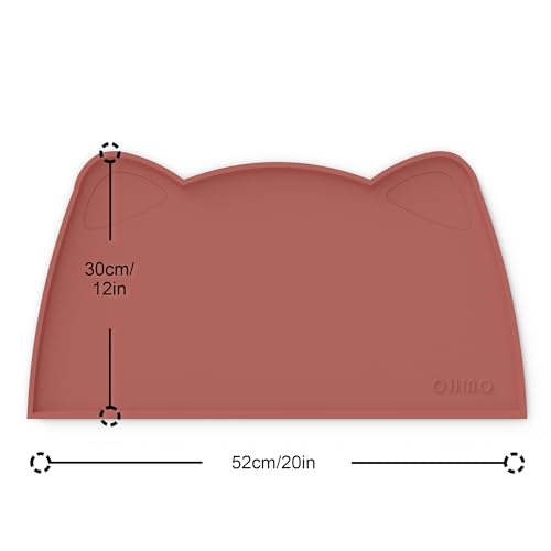 Cat Food Mat Silicone Pet Feeding Mat (20"L x 12"W / Erythrinus)