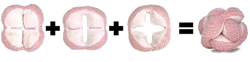 Pink Snuffle Knot Interactive Dog Toy 4” Puzzle Ball (Small / Pink)