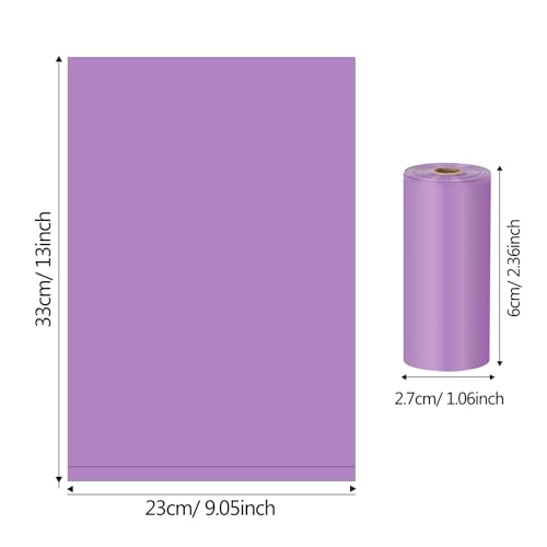 Dog Poop Bags Rolls (Purple / 20 Count (Pack of 57))