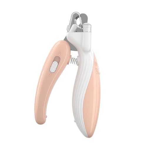 Cat Dog Pet Nail Clippers with Light (Pink)