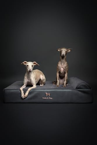 Large Dog Bed (Vegan Leather - Charcoal / Large)