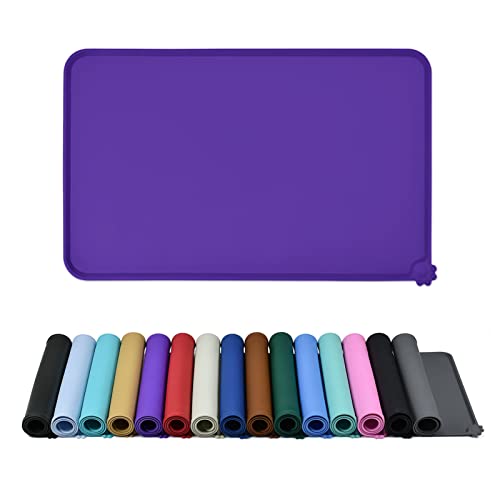 Silicone Pet Feeding Mat (Purple / 22" x 14")