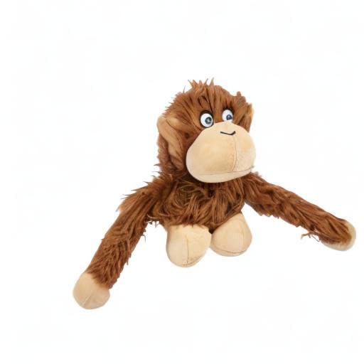 Interactive Squeaky Dog Chew Toy (O-Hug-Atan (Brown) / Large)
