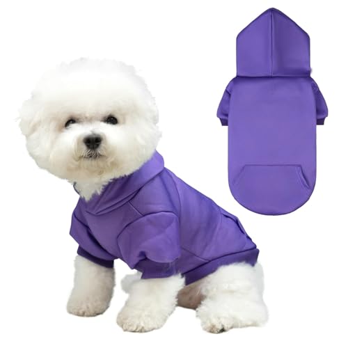 Dog Hoodie for Large Medium Small Dogs (Purple / Medium)
