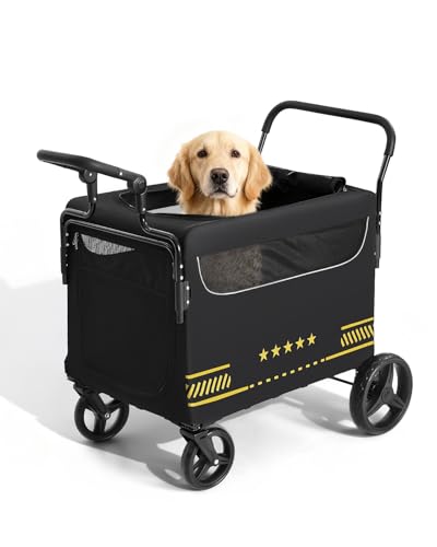 All Terrain Pet Stroller for Medium & Large Dogs with Ramp