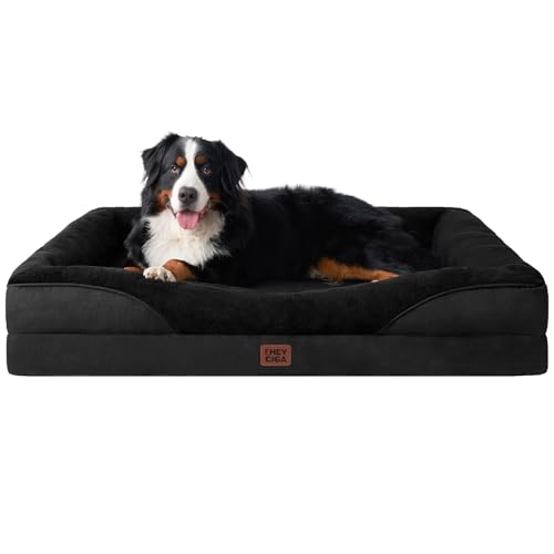 Orthopedic XXL Dog Bed for Large Dog (Black / 52x41x8)