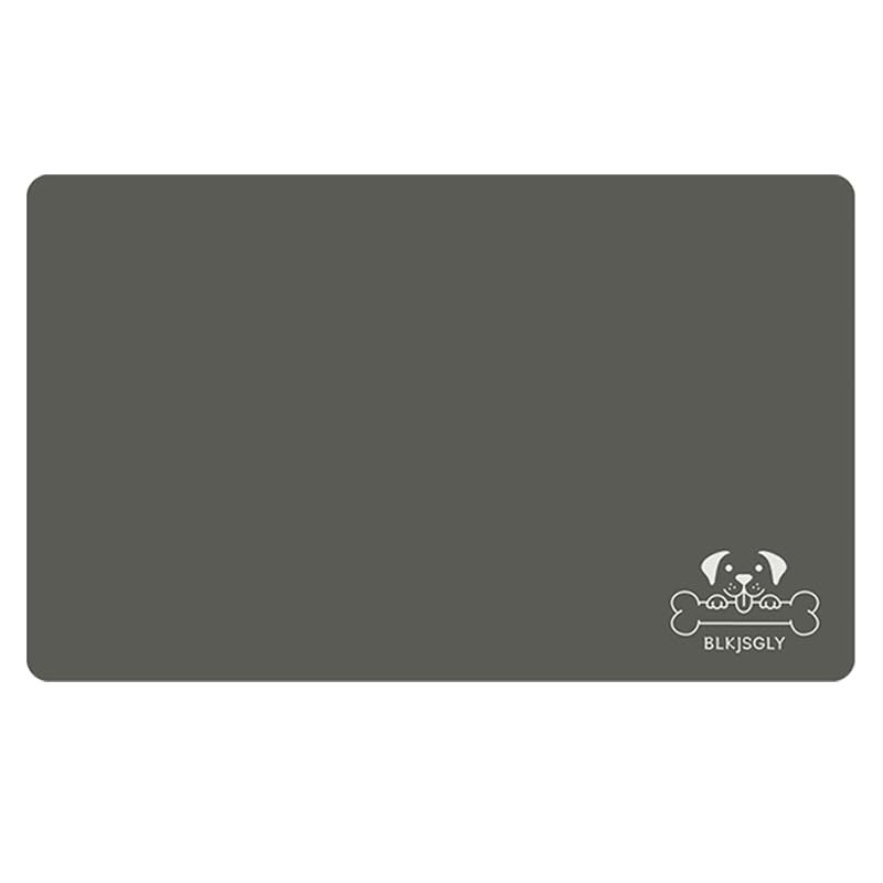 12"×20" Dark Grey Absorbent Dog Mat for Food and Water Bowl (Dark Gray-GT / 12"×20")