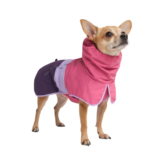 Dog Raincoat Waterproof Rain Jacket w (Pink Lilac Purple / Small)