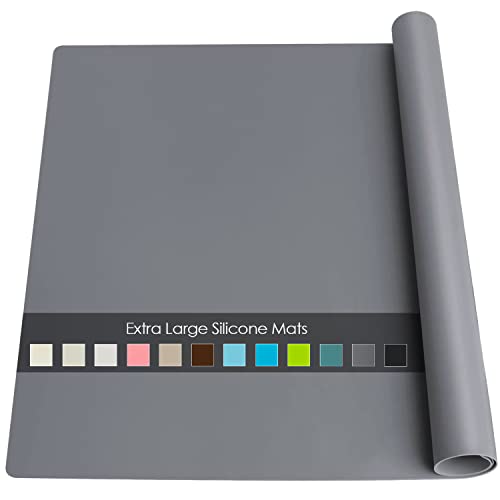 Extra Large Silicone Mats for Kitchen Counter (05-dark Gray / 27.6"L x 16"W)