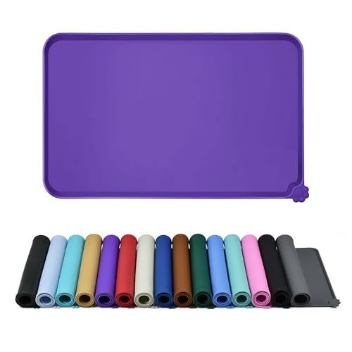 Silicone Pet Feeding Mat (Purple / 18.5" x 11.5")