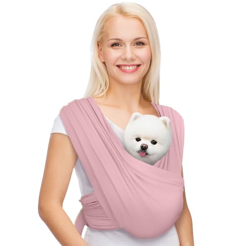 Small Dog Sling Carrier (Light Pink / Regular)