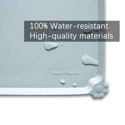 L Silicone Pet Feeding Mats with Higher Lips (22" x 14" / Battleship)