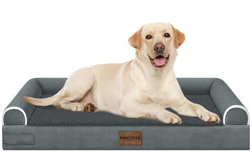 Orthopedic Dog Bed for Large Dogs (Dark Grey / 38.0"L x 25.0"W x 6.5"Th)