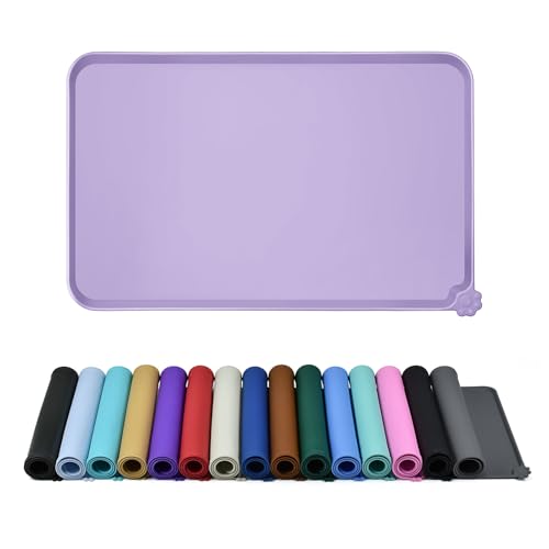 Silicone Pet Feeding Mat (Lilac Purple / 24" x 16")