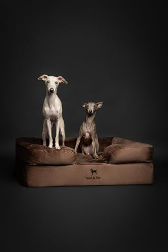 Large Dog Bed (Velvet - Brown / Large)