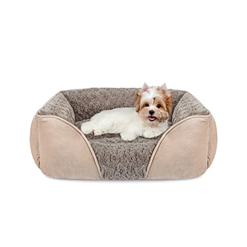 Small Dog Bed for Medium to Large Dogs (S(20"x 19"x 6") / Beige)