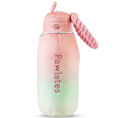 Pawlates Princess Water Bottle Plush Dog Toy Funny Parody (Pawlates Bottle (Pink))